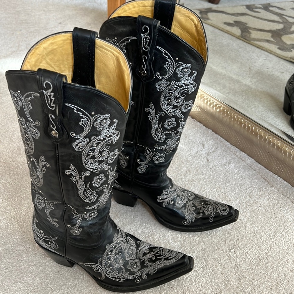Corral black embellished cowboy boots